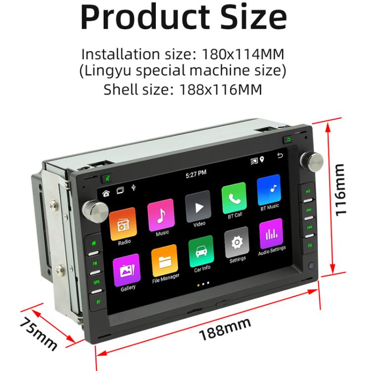 For Volkswagen Passat 7 Inch Bluetooth GPS Navigation Car Player