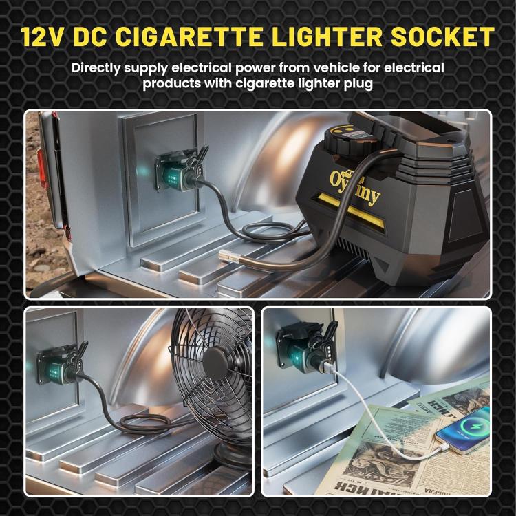 7 Pin to 12V Truck Cigarette Lighter Power Adapter with LED Circuit Tester