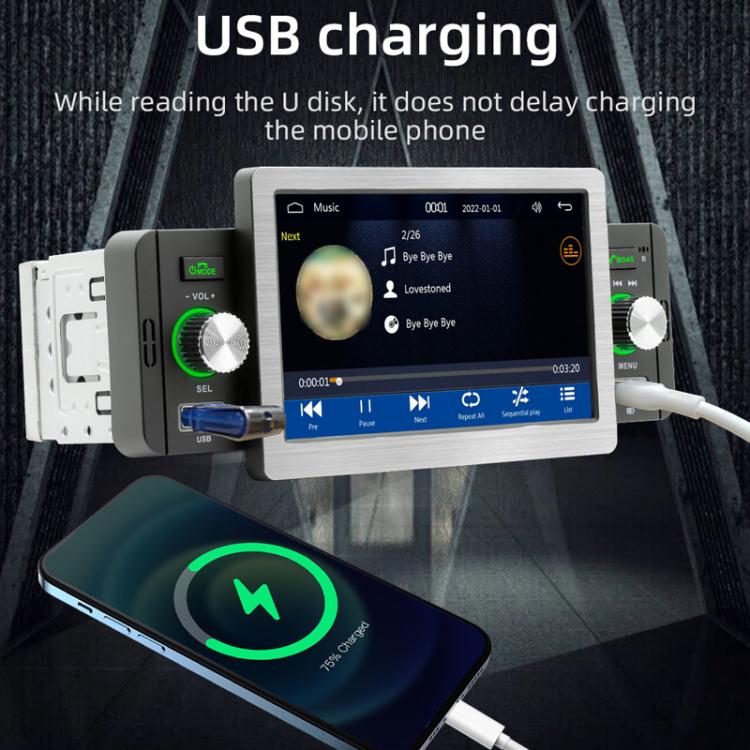 5 inch Bluetooth AUX Mobile Phone Interconnection USB Interface Car MP5