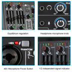 USB Balanced 4-ways Home Computer Recording Bluetooth Sound Card