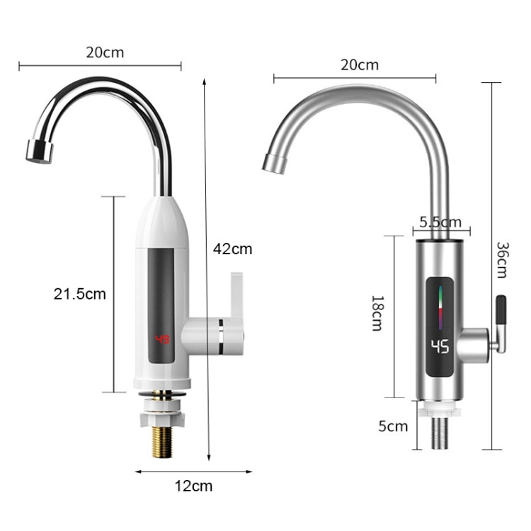 Smart Household Digital Display Instant Hot Kitchen Electric Faucet, Plug: