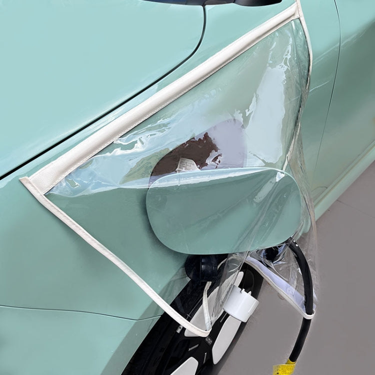 Electric Vehicle Charging Port Magnetic Transparent Rain Cover
