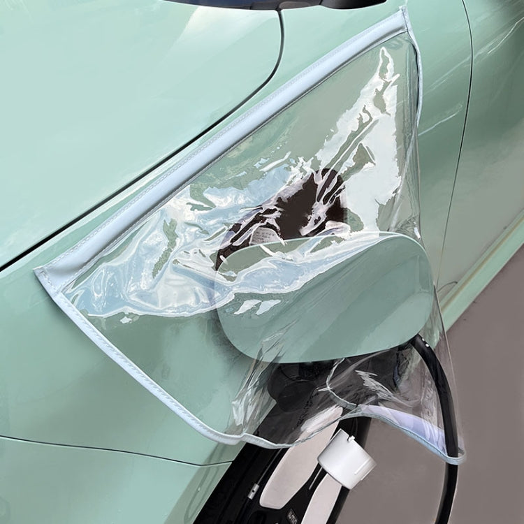 Electric Vehicle Charging Port Magnetic Transparent Rain Cover