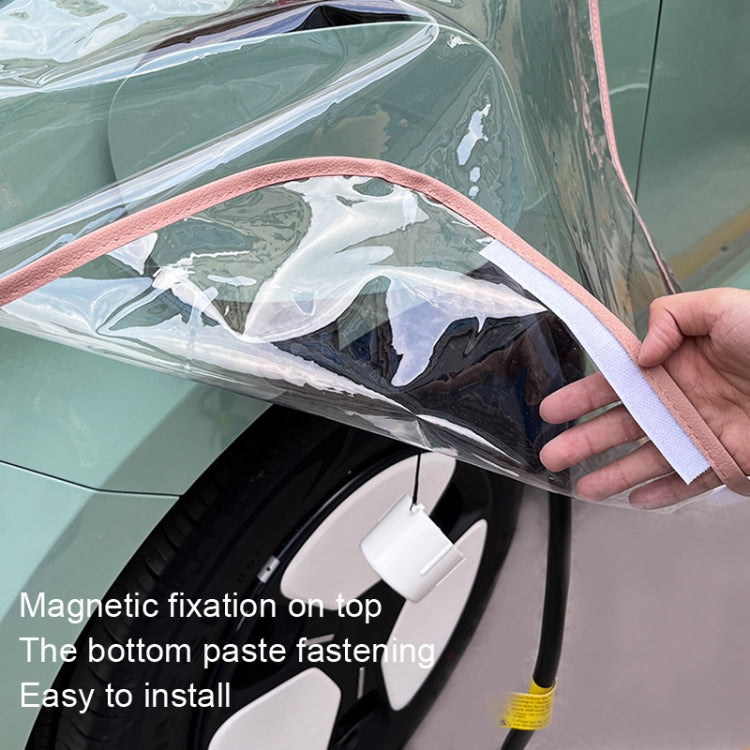 Electric Vehicle Charging Port Magnetic Transparent Rain Cover