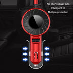 3 In 1 USB Dual Cable Single Pull Retractable Car Charger
