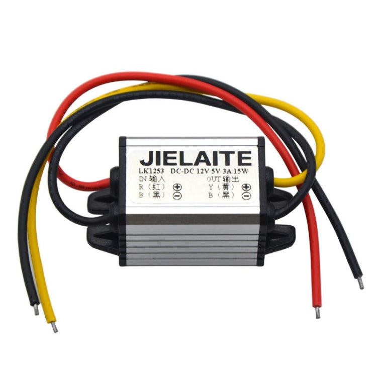 JIELAITE LK1253 15W Aluminum Alloy Intelligent Protection Waterproof Car Power Converter