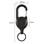 Backpack Carabiner Plastic Retractable Pull Badge Reel