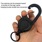 Backpack Carabiner Plastic Retractable Pull Badge Reel