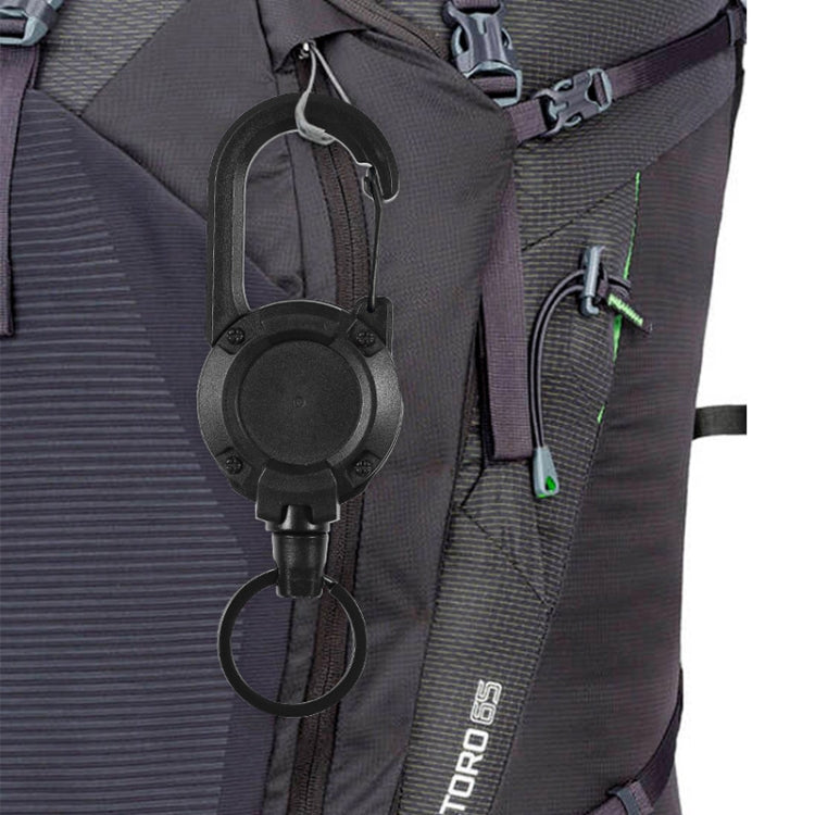 Backpack Carabiner Plastic Retractable Pull Badge Reel