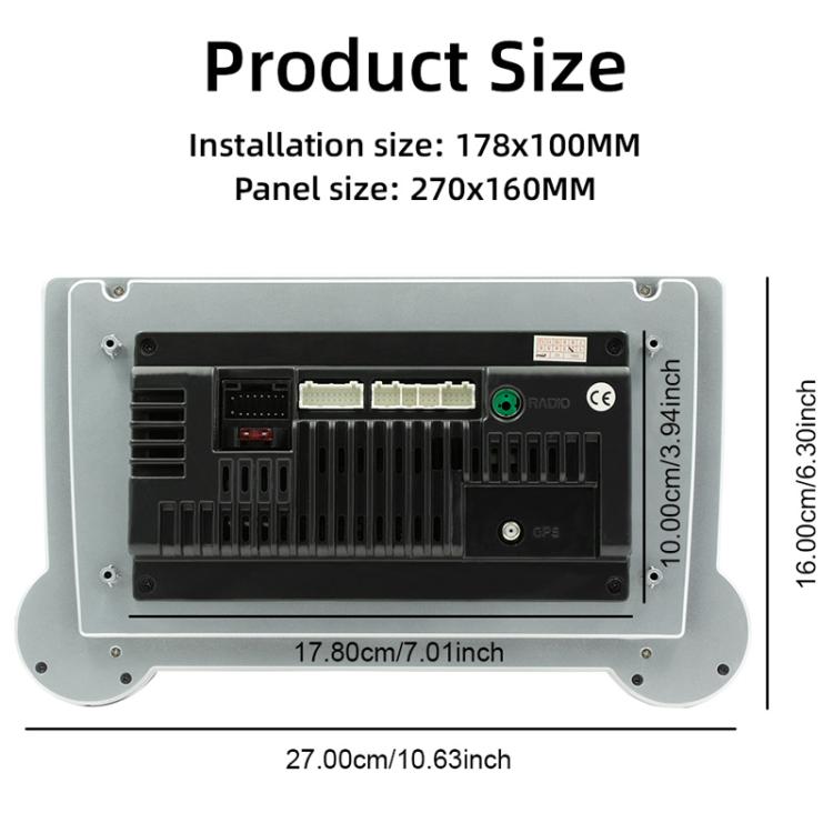 10.1 inch IPS Display + 2.5D Touch Screen Bluetooth FM Radio Car Navigation Machine