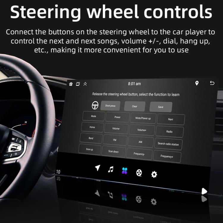 10.1 inch IPS Display + 2.5D Touch Screen Bluetooth FM Radio Car Navigation Machine