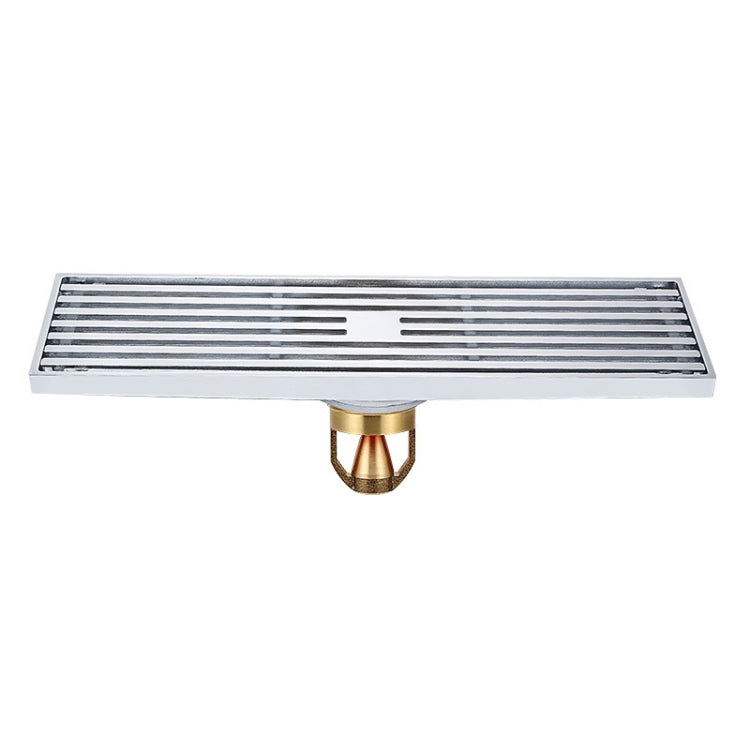 8x30cm Extended Full Copper Strip Floor Drain, Style: