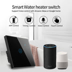 Tuya ZigBee 40A Smart High Power Water Heater Light Air Conditioner Switch Time Voice Remote Control