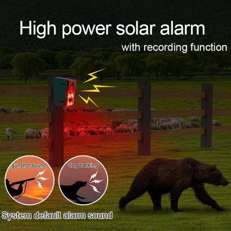 N911N Solar Alarm Infrared Sensor Sound And Light Blast Warning Light Animal Repeller