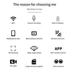 HD 4K Dual Lens Wifi Camera Mobile Phone Wireless Remote Two Way Intercourse Monitoring Camera