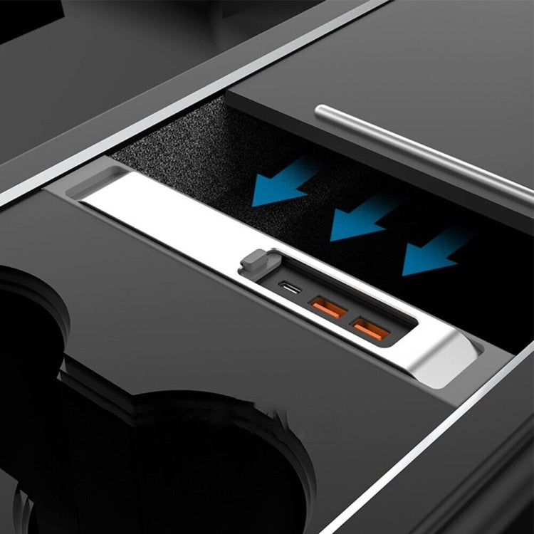 For Tesla Model 3/Y Car USB-C/Type-C+2 USB 3.0 Port Docking Station HUB