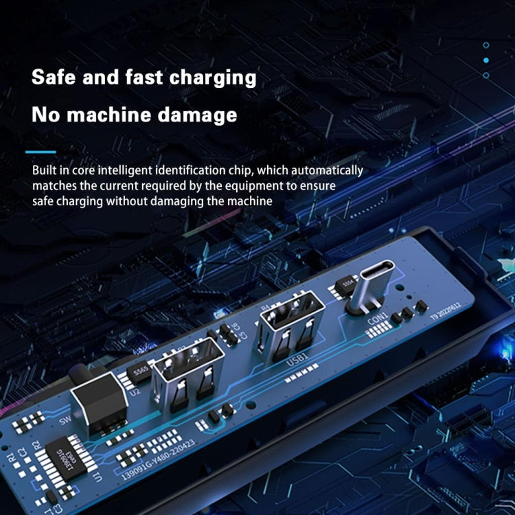 For Tesla Model 3/Y Car T09 Center Console 27W 3-in-1 USB Hub Docking Station