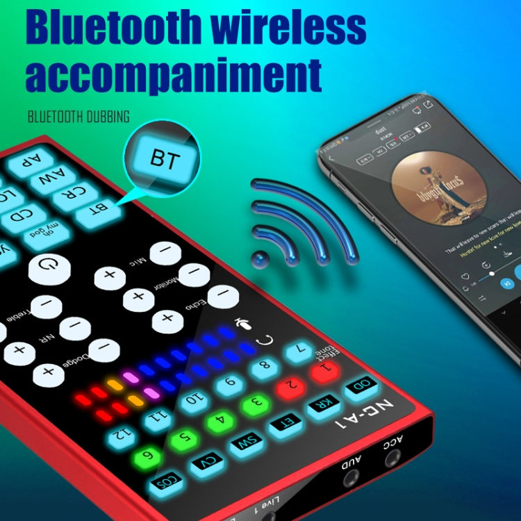 NC-A1 Bluetooth 5.0 Sound Card 12 Kinds Of Sound Effects Support Real-Time Monitoring