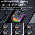 Yesido Y45 Car PD Charger Cigarette Lighter QC Car Charging USB Bluetooth Digital Display FM