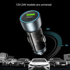 Yesido Y49 Car USB3.0 Fast Charger 30W Translucent PD Fast Charging