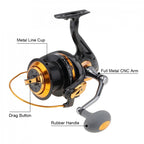 Long-distance Casting Reel Large Gapless Sea Rod Fishing Reel Spinning Reel