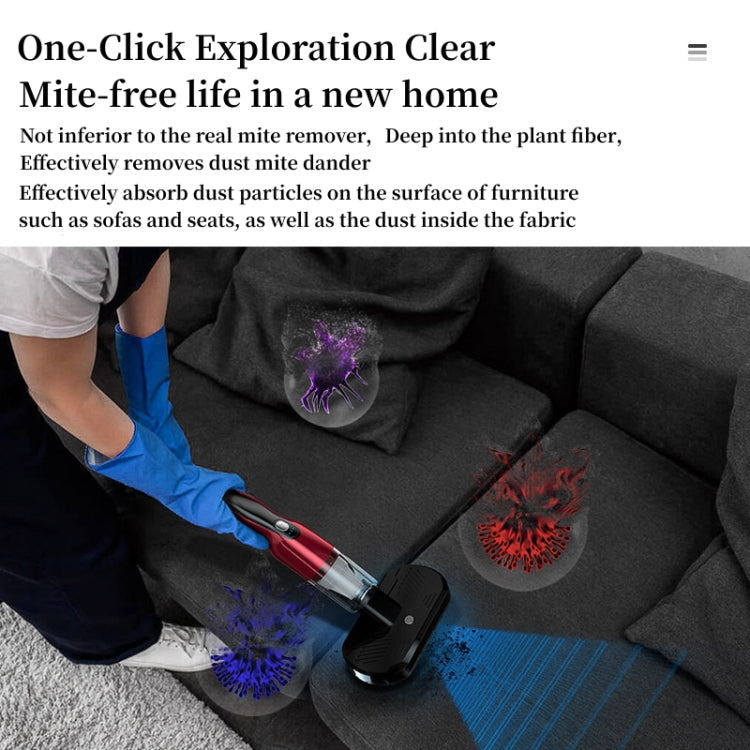 4 In 1 12000pa Wireless  Mini Handheld Car Vacuum Cleaner Mite Remover