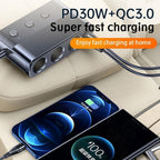 Car Cigarette Lighter USB3.0/PD Interface 128W Car Charger