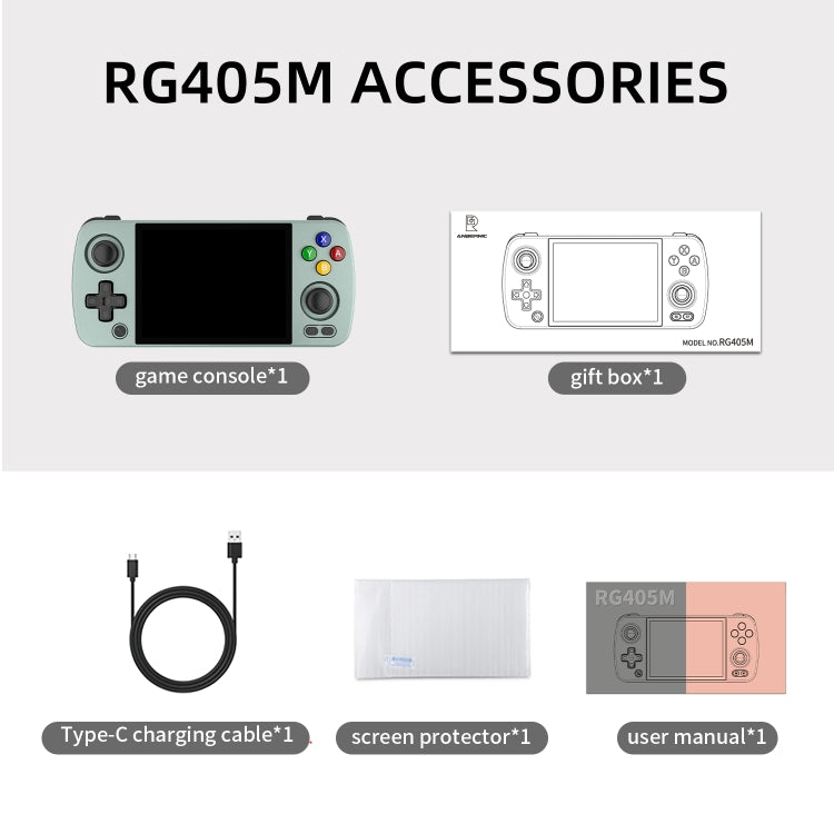 ANBERNIC RG405M Handheld Game Console 4 Inch IPS Touch Screen Aluminum Alloy Android 12 System