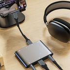 2 In 1 8 Pin+Type-C/USB-C Stereo Dual Channel Sound Card Live Converter