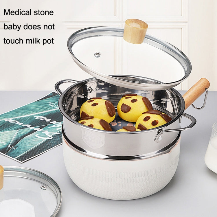 20cm With Cover Boil Instant Noodles Non-Stick Pan Baby Food Supplement Pan Maifan Stone Small Milk Pot