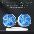 12v/24v Car Fan USB Interface Powerful Double Head Electric Fan