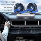 12v/24v Car Fan USB Interface Powerful Double Head Electric Fan