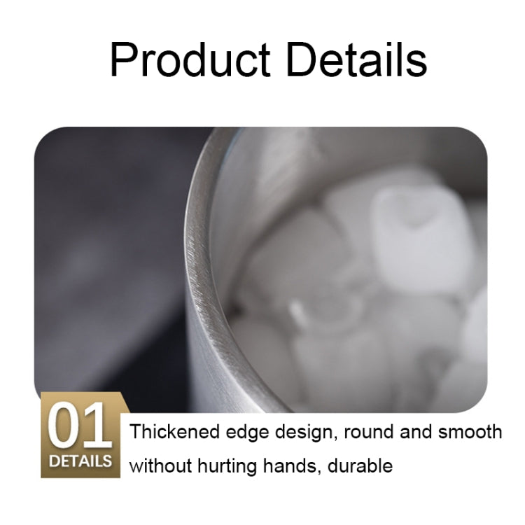 Large Capacity Thickened Stainless Steel Round Ice Bucket Bar Double-Layer Champagne Beer Barrel