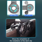 5V 2A Car Rear Seat Back USB Interface Powerful Double-headed Fan