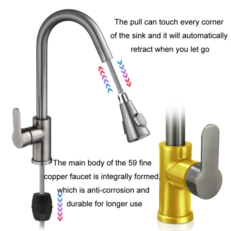 Kitchen Pull-out Universal Telescopic Hot & Cold Water Faucet