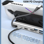 For ASUS ROG Ally 100W PD Charging Game Console Stand Multifunctional USB 3.0 Docking Station