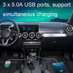 SHUNWEI SD-1920 120W PD18W+5A 3-Port USB Car Multifunctional Rotatable Fast Charger
