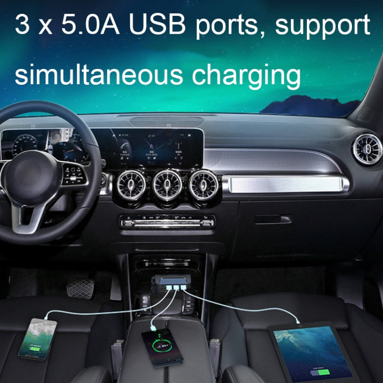 SHUNWEI SD-1920 120W PD18W+5A 3-Port USB Car Multifunctional Rotatable Fast Charger