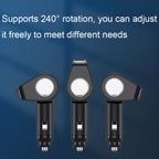 SHUNWEI SD-1920 120W PD18W+5A 3-Port USB Car Multifunctional Rotatable Fast Charger