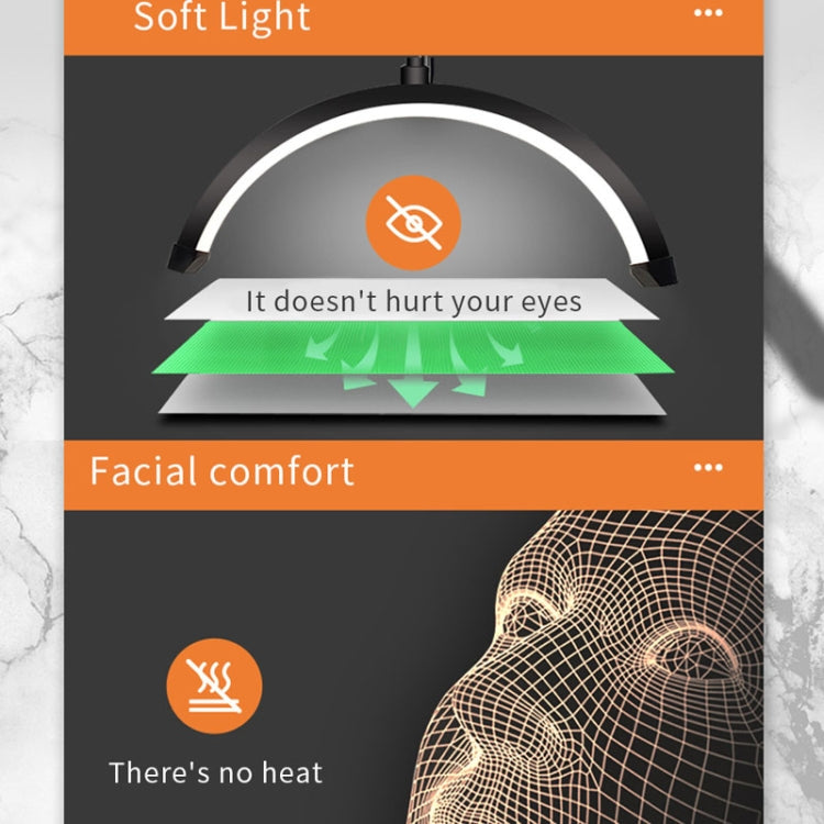 LED Half Moon Beauty Lamp Manicure Eyebrow Tattoos Eyelash Fill Light