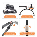 LED Half Moon Beauty Lamp Manicure Eyebrow Tattoos Eyelash Fill Light