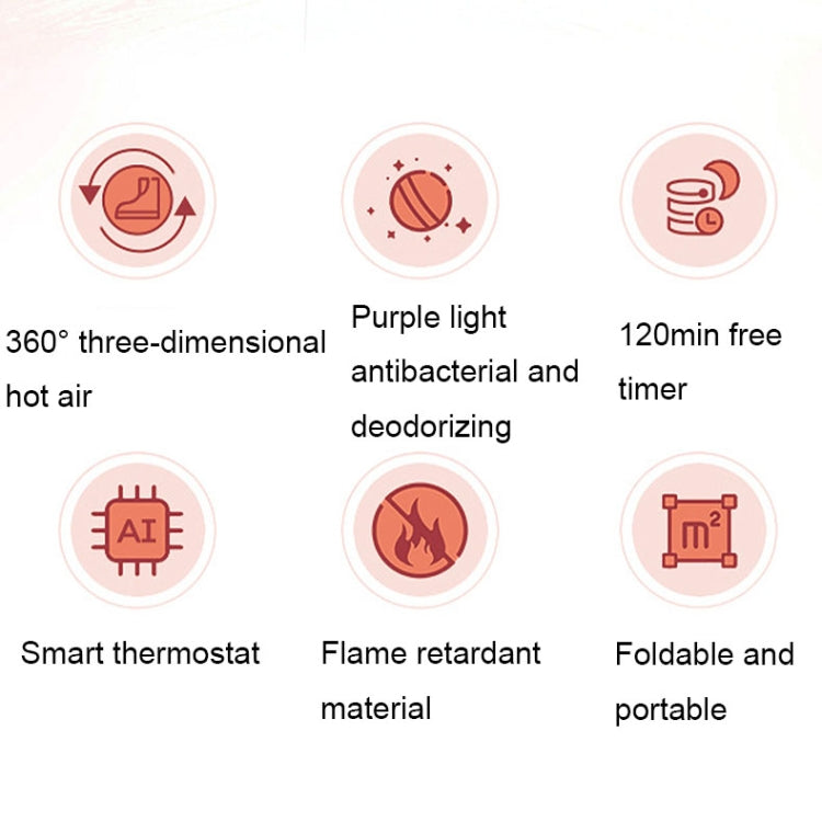 YM-102 Smart Home Timing UV Purple Light Sterilization and Deodorization Dryer Portable Shoe Dryer