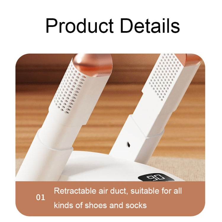 YM-102 Smart Home Timing UV Purple Light Sterilization and Deodorization Dryer Portable Shoe Dryer