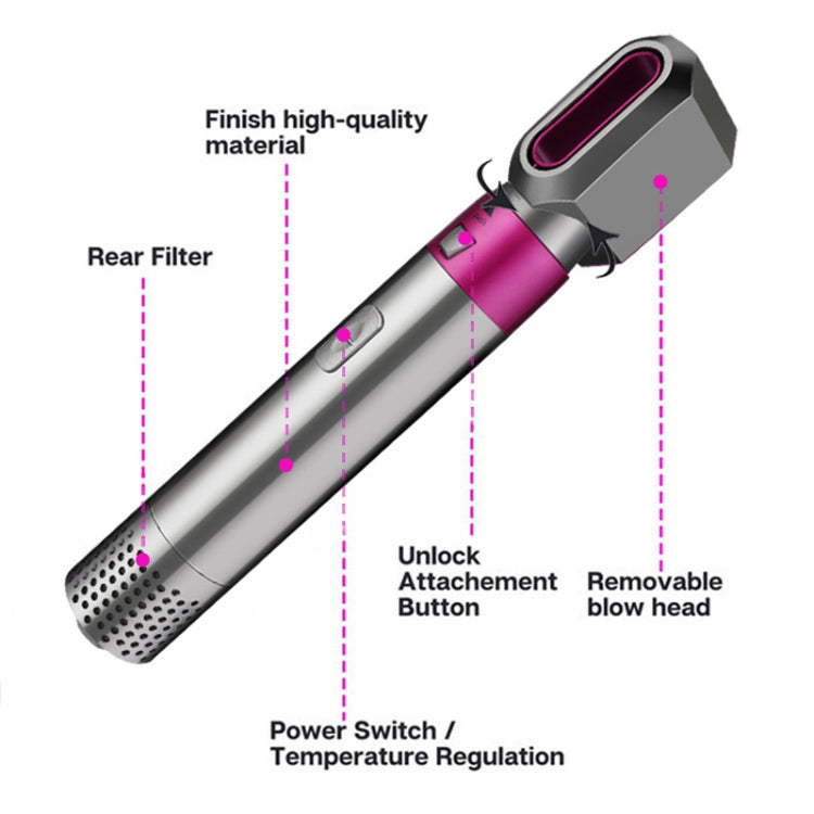 5 In 1 Hot Air Comb Automatic Curling Iron Square Model Hair Styling Comb Curling And Straightening
