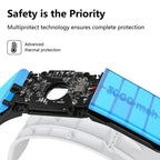 For Meta Quest 3 Rechargeable Headband Adjustable Headstrap Built In 6000mAh Battery