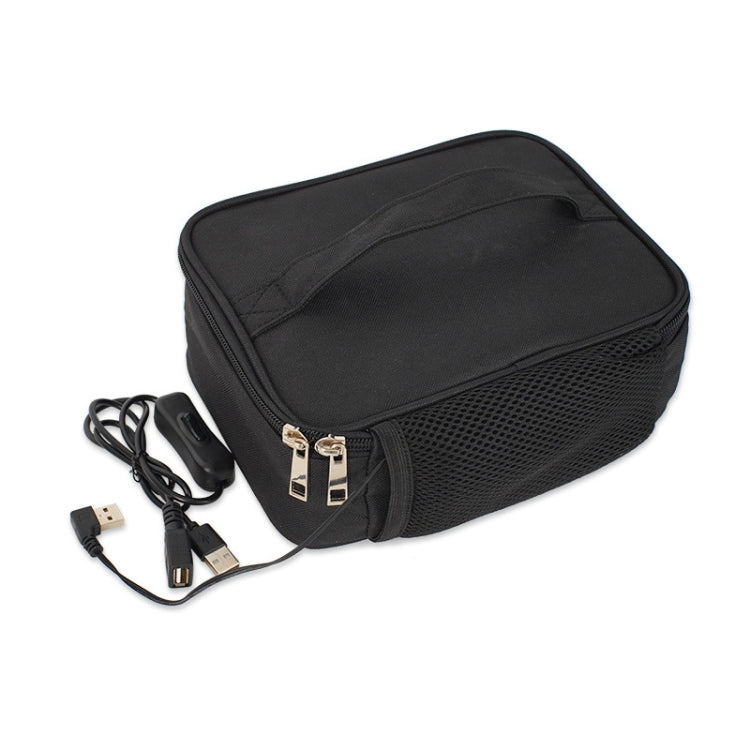 USB Heated Lunch Box Bag Outdoor Bento Thermal Bag