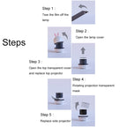 Rotatable Cartoon Atmosphere Projection Lamp Music Night Light