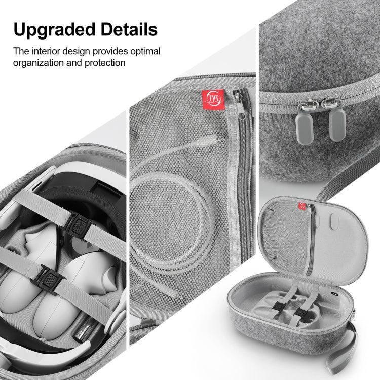 JYS-MQ018 For Apple Vision Pro / Meta Quest 3 VR Glasses Storage Bag Anti-fall and Anti-scrape Portable Bag