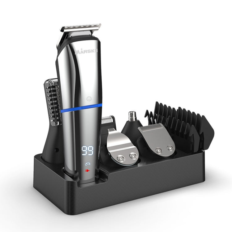 MARSKE 6 In 1 Hair Clipper Grooming Set Rechargeable Razor Carving Nose Hair Trimmer