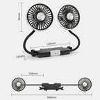 Car Double-head Hose Seat Fan with Light